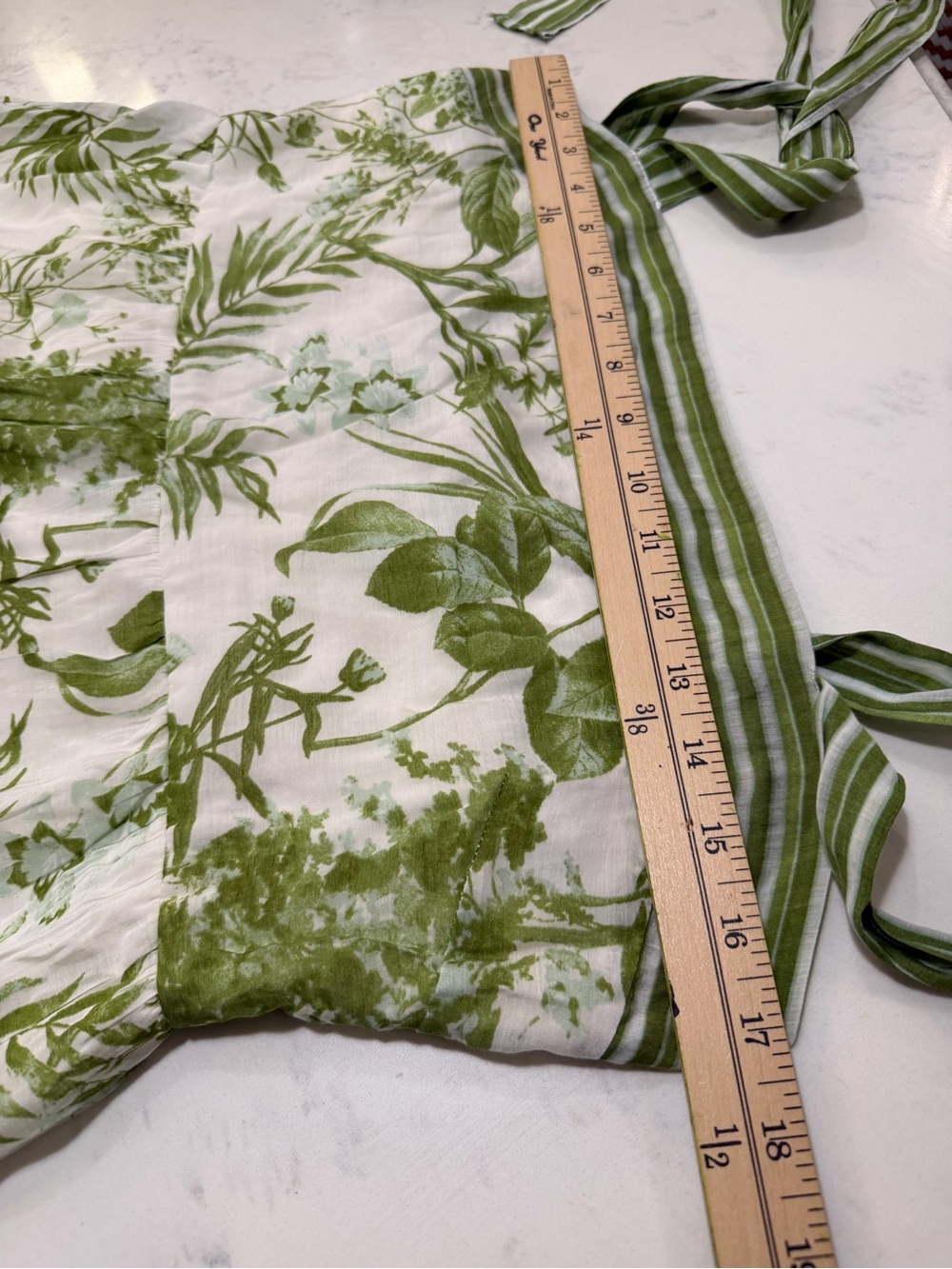 Sweet Wanderer White Maxi Dress with Green Botanical Print - Picture 9 of 12